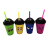 Cartoon Expression Printing Cup with Straw Scenic Spot Exhibition Drink Cup Ice Cream Poop Cover Cup with Straw RS-200796