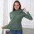 Autumn and Winter Korean Style Cationic Knitted Bottoming Shirt Turtleneck Elastic Double-Sided Thread Dralon Warm Top Women's T-shirt