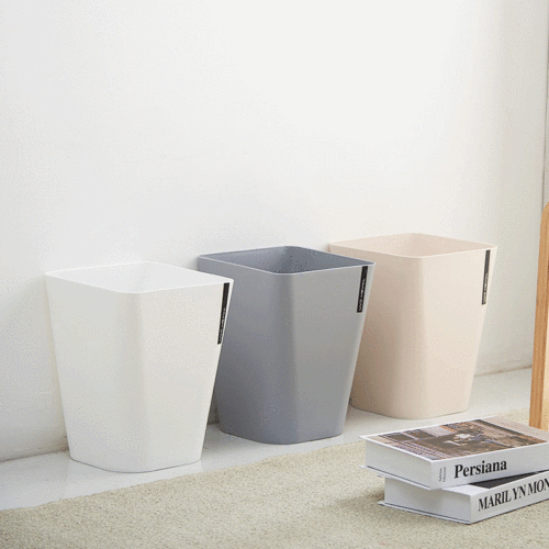 simple single-layer square trash can household living room plastic bedroom bathroom home creative kitchen large paper basket