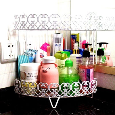 Bathroom Cosmetics Storage Rack Bathroom Carved Second Floor Angle Frame Kitchen Spice Rack