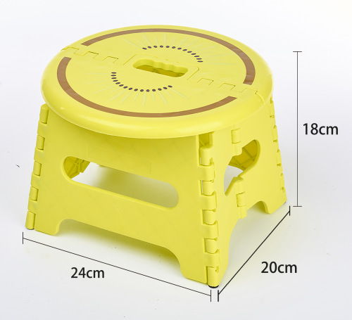 Korean-Style Small Fruit Folding Stool with Automatic Safety Lock