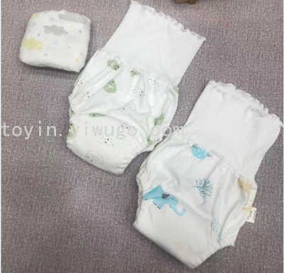 Newborn Baby Diaper Pants Cotton Gauze Breathable Summer Male and Female Baby Washable Diaper Cover Washable Paper Diaper Diaper Pants