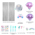 wholesale Mermaid Party Supplies Birthday Tableware Set Banner Foil Balloon Baby Girl Kids Birthday Party Decoration