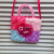 Plush Toy Bag Children's Satchel Plush Bag Portable Messenger Bag Square Patch Heart-Shaped Furry Satchel
