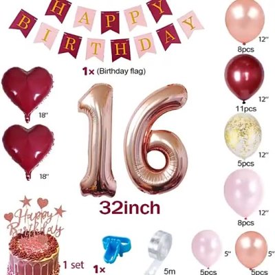 custom made 30 Year Anniversary Birthday Balloon Party Decoration Latex Balloon Digital Numbers Balloons Set