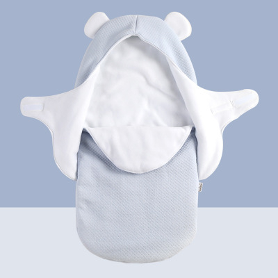 Baby Air Jacquard Cotton Anti-Startle Autumn and Winter Thickening Dual-Use Baby's Blanket Newborn Swaddling Quilt Baby's Blanket Keep Baby Warm Sleeping Bag