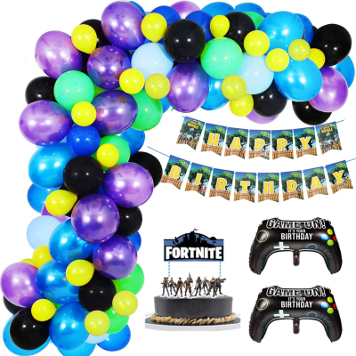 Custom wholesale Cross-border Game Congratulations Balloons Party Decoration Cake Card Birthday Balloon Wholesale