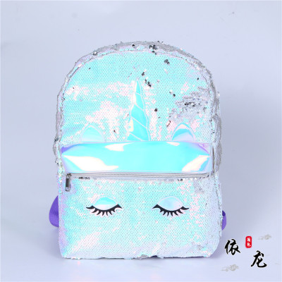 Cross-Border Foreign Trade Personalized Seven-Color Sequins XINGX Backpack Casual Simple All-Matching Girlish Backpack