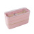 Wheat Straw Sealed Three-Layer Lunch Box Student Office Worker Compartment Lunch Box Japanese Lunch Box Microwave Oven Heating