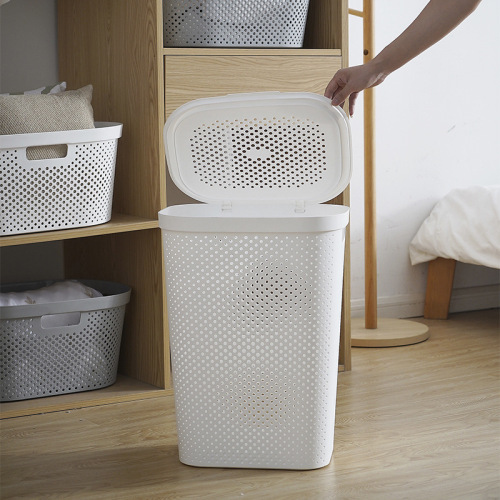 Factory Direct Laundry Basket 60L Plastic japanese Style Laundry Basket with Lid Classification Large Home Laundry Basket