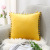 Nordic Style Netherlands Velvet Solid Color Big Ball Edge Pillow Cover Ins Velvet Fur Ball Sofa Bedroom Throw Pillowcase
