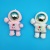 Creative Cute Cartoon Plush Astronaut Keychain Spaceman Car Key Chain Couple Bags Pendant Gift