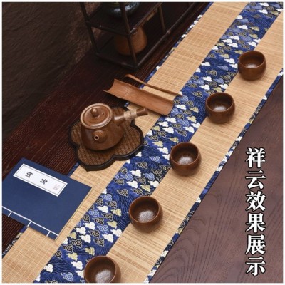 New Chinese Table Runner Zen Bamboo Tea Seats Coffee Table Tablecloth Dining Table Strip Decorative Cloth Modern Minimalist Tea Cloth