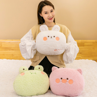 New Winter Hand Warmer Pillow Rabbit Girl Heart Plush Toy Lambswool Hand-Tucking Hand Warmer Hand Warmers Logo Can Be Added