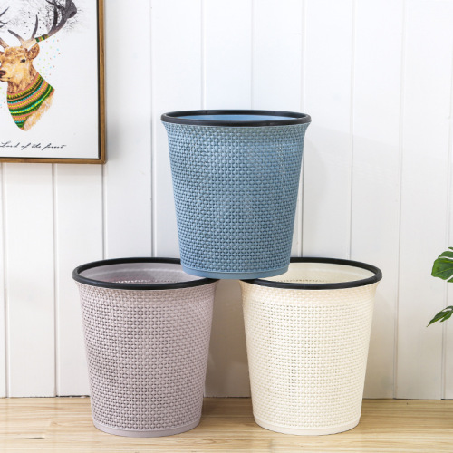 plastic pressure ring trash can home storage wastebasket home kitchen bathroom office thickened creative pull bucket