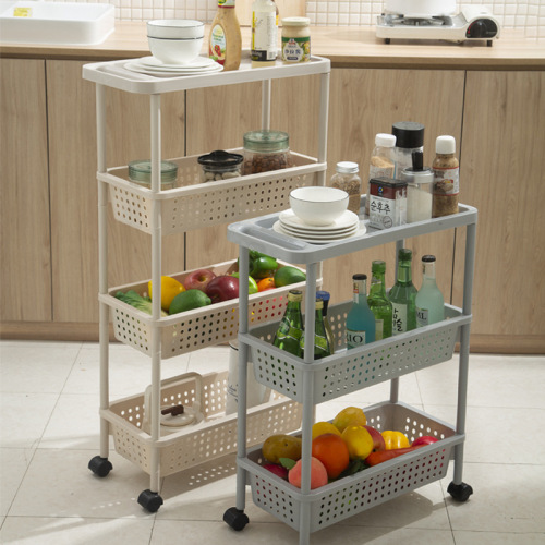 factory direct multi-layer storage rack plastic storage shelf floor narrow refrigerator gap storage rack kitchen organizing rack