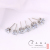 Minimalist Creative round Zircon Imitation Silver Six-Claw Stud Earrings Korean Style Earrings Earring Gift Foreign Trade Factory Wholesale