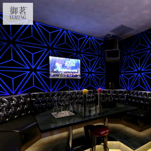 KTV Wallpaper Karaoke Flash Wall Cloth 3D Reflective Bar Plaid Geometric Pattern Theme Box Background Wallpaper