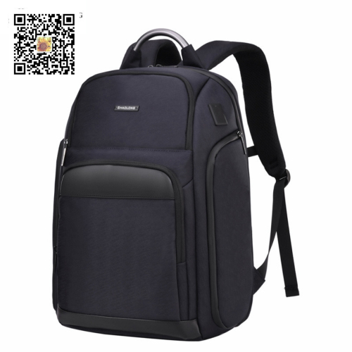 Cross-Border Men‘s Business Leisure College Student Schoolbag Travel Large Capacity Computer Backpack Printed Logo