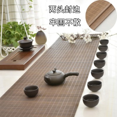Bamboo Tea Seats Bamboo Mat Tea Mat Chinese Zen Table Runner Insulation Tea Mat Placemat Kung Fu Tea Ceremony Extra Long Bamboo Mat Customized