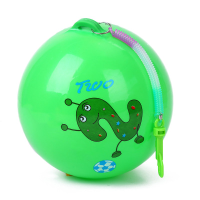 Thickened Cartoon Strap Spring Rope Ring Ball Children's Portable Training Toy Ball Inflatable Toy Ball Toy Ball Ring Elastic