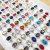Middle East Foreign Trade Export Mixed Colored Glass Crystal Gem Women's Ring Cross-Border E-Commerce Supply Ornament Wholesale