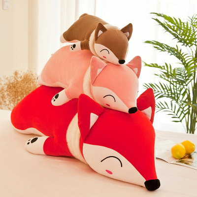 Genuine Lying Style Squinting Fox Plush Toy Soft Toy Sleeping Large Pillow Get Girls Birthday Gifts Free