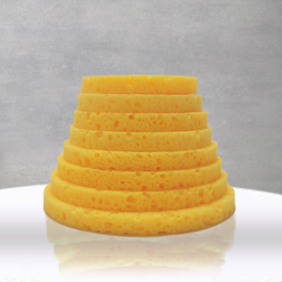 Factory Wholesale round Cellulose Sponge Sponge Facial Cleaning Puff Makeup Remover J Cleansing Cleaning Sponge Cleaning Sponge Flutter Can Be Customized