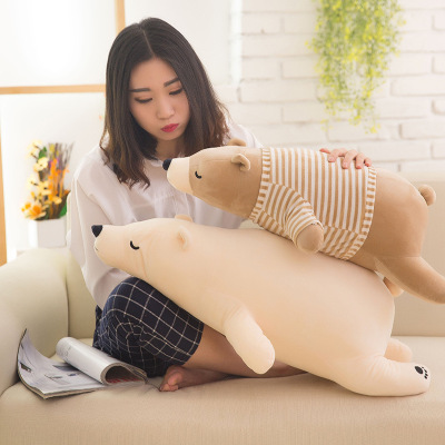 Factory Wholesale Soft Polar Bear Doll Plush Toys down Cotton Large Sleeping Pillow Toys for Schoolgirls and Children