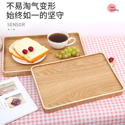 Supply Bamboo Tray Pizza Plate Rectangular Tea Tray Bread Plate Fruit Tray Barbecue Plate Japanese Water Cup Tray
