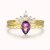 INS Hot Water Drop Crown Ring Copper Plated Real Gold Color Retaining Bracelet Creative Ring Combination Exclusive for Cross-Border