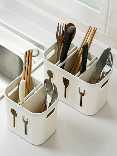 Chopsticks Holder Multi-Grid Chopsticks Storage Box Draining Chopsticks Cage Chopsticks Bucket Kitchen Knife Holder Household Chopsticks Box 