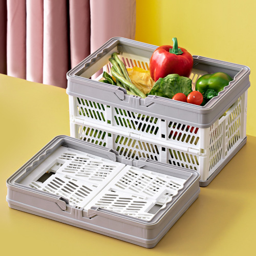 folding storage basket supermarket shopping storage basket snack toy storage basket portable basket car plastic basket