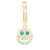 Classic Smiley Zircon Earrings Copper Plating 18K Real Gold Sapphire Ear Ring Cross-Border Ins Style Hot Selling Earrings