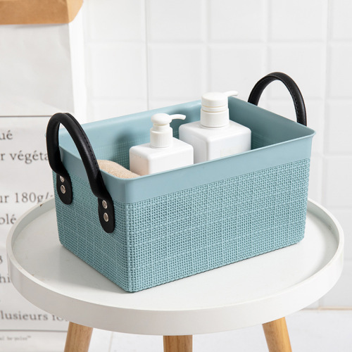 Rectangular Plastic Portable Storage Basket Desktop Sundries Storage Basket Bathroom Bath Basket Bath Basket Clothing Storage Basket