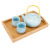 Household Bamboo Wood Pallet Portable Binaural Tray Hotel Bamboo Wood Pallet Water Cup Tray Bamboo Tea Tray