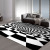 Amazon 3D Vision Door Mat Stereo Black and White Plaid Living Room Sofa Floor Mat Vortex Trap Bedroom Carpet