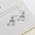 Korean Classic Music Symbol Earrings Copper-Plated Gold Color Retaining Ornament Micro-Inlaid Full Diamond Note Ear Studs Earrings