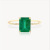 INS Style Hot Zircon Ring Classic Retro Solid Color Gem Ring Gold-Plated Copper Bracelet