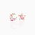 Cross-Border New Arrival Star and Moon Stud Earring 18K Gold Color Protection Ornament Color Zirconium Star and Moon Series Earrings Ins Style