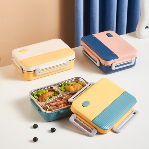 japanese-style stainless steel lunch box lunch box office worker lunch box stainless steel insulation lunch box wholesale