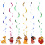 Jungle Lion King Simba Theme Children's Birthday Party Hanging Flag Balloon Power Strip Hanging Spin Decoration Supplies Set