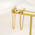 Korean Style New Chain Earrings 18K Gold Color Protection Ornament 925 Silver Needle Anti-Allergy Earrings Earrings