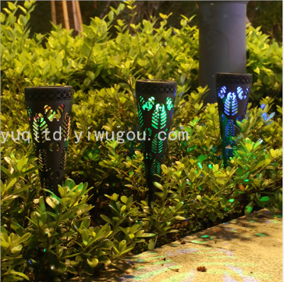 Solar Outdoor Led Hollow Lawn Garden Lamp Garden Decorative Waterproof Landscape Ground Lamp Lawn Small Night Lamp