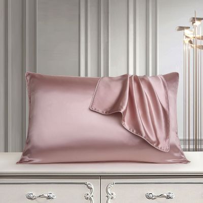 Beddings Same Color Rolled Style Beauty Silk Pillowcase Mulberry Silk Pillowcase Solid Color