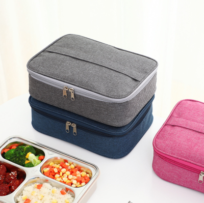 New Portable Insulated Bag Portable Rectangular Heat and Cold Insulation Lunch Bag with Meals at Work Insulated Bag