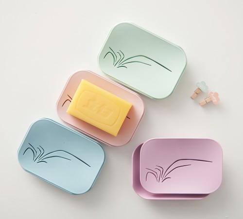 orchid soap box creative double-layer draining soap holder bathroom travel soap holder soap holder wholesale