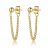 Korean Style New Chain Earrings 18K Gold Color Protection Ornament 925 Silver Needle Anti-Allergy Earrings Earrings