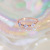 Cross-Border Hot Blue Flower Ring 18K Gold Color Protection Zircon Ornament Cute Girl Ring in Stock