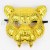 Cross-Border Hot Selling Popular Mask Turn around Wooden Girl Mask Golden Leopard Mask